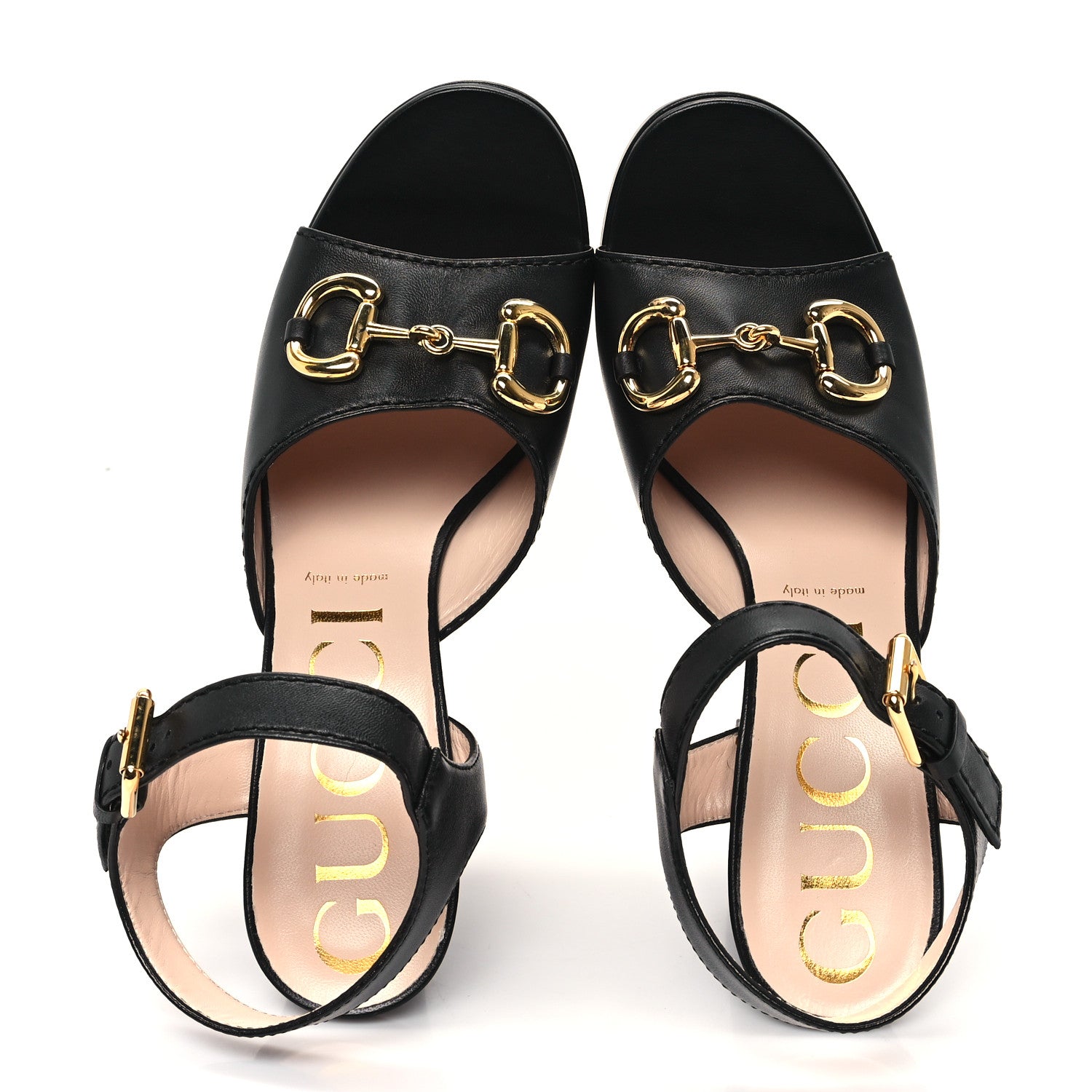 Gucci Nappa Charlotte Horsebit 40/135mm Platform Sandals 41 Black 2 of 10
