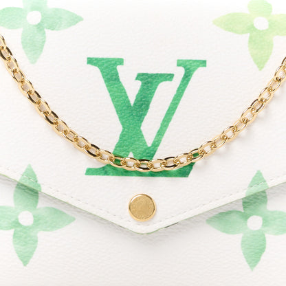Louis Vuitton Monogram Giant By The Pool 2.0 Felicie Pochette Chain Wallet Jade Green 12 of 15