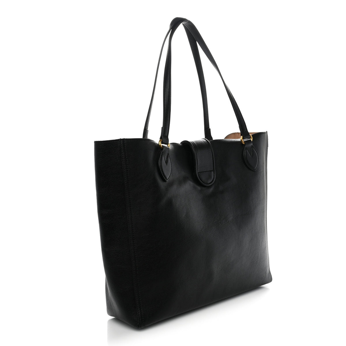 Gucci Grained Calfskin Small Dahlia Tote Black 4 of 12