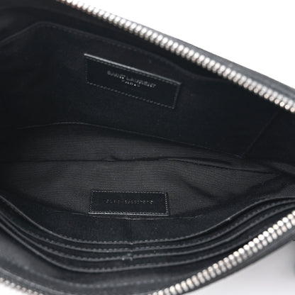Saint Laurent Suede Calfskin Small Fringe Crossbody Bag Black 5 of 10