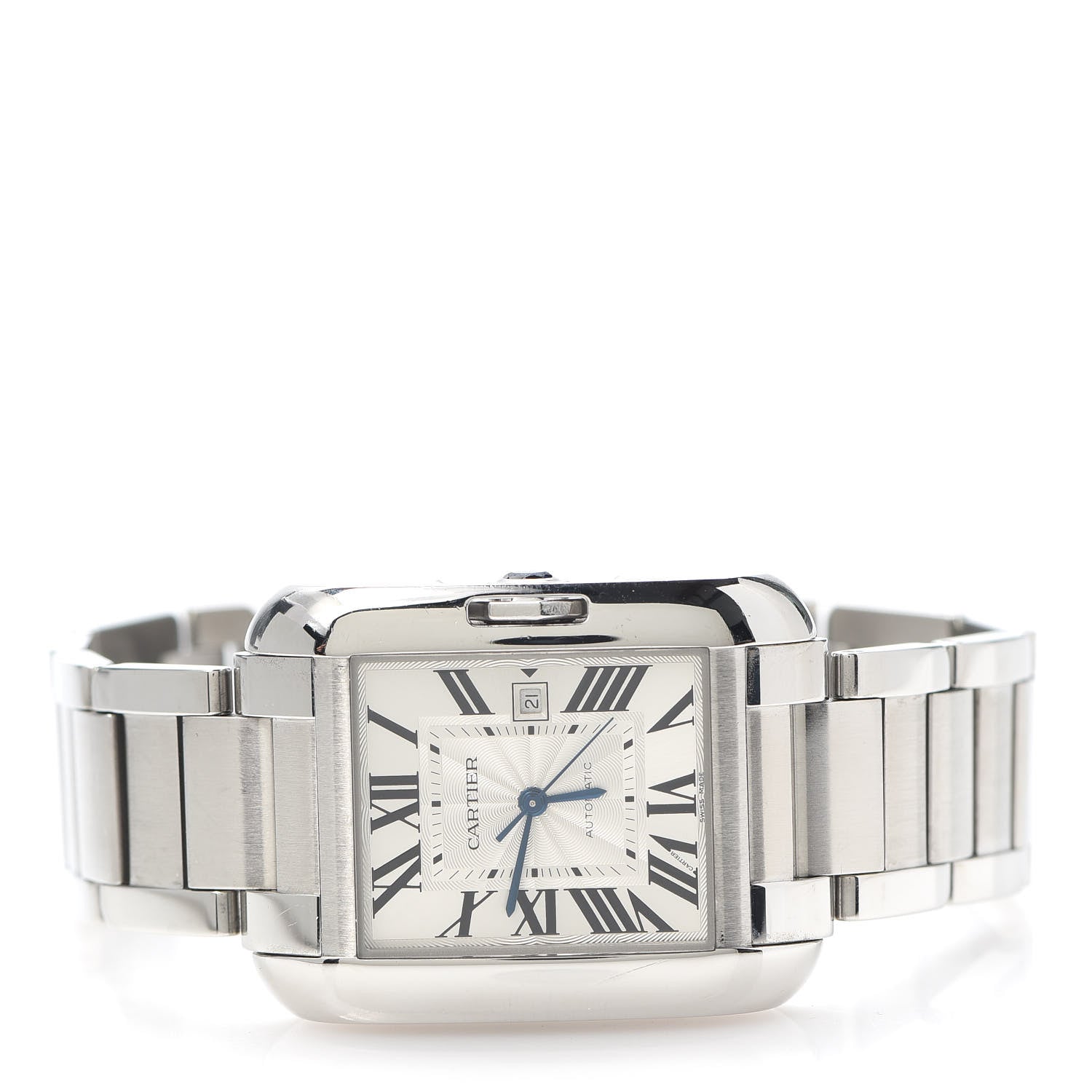Cartier Stainless Steel 30mm Tank Anglaise Automatic Watch 2 of 7