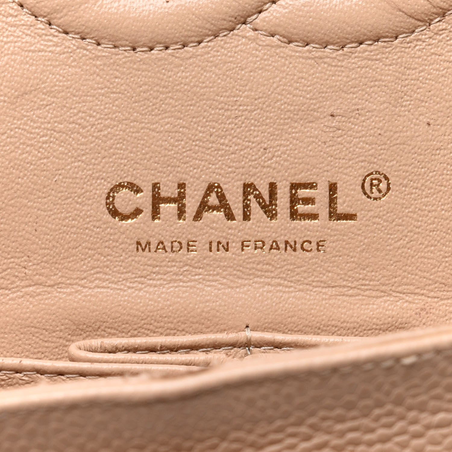 Chanel Caviar Quilted Medium Double Flap Beige 5 of 14