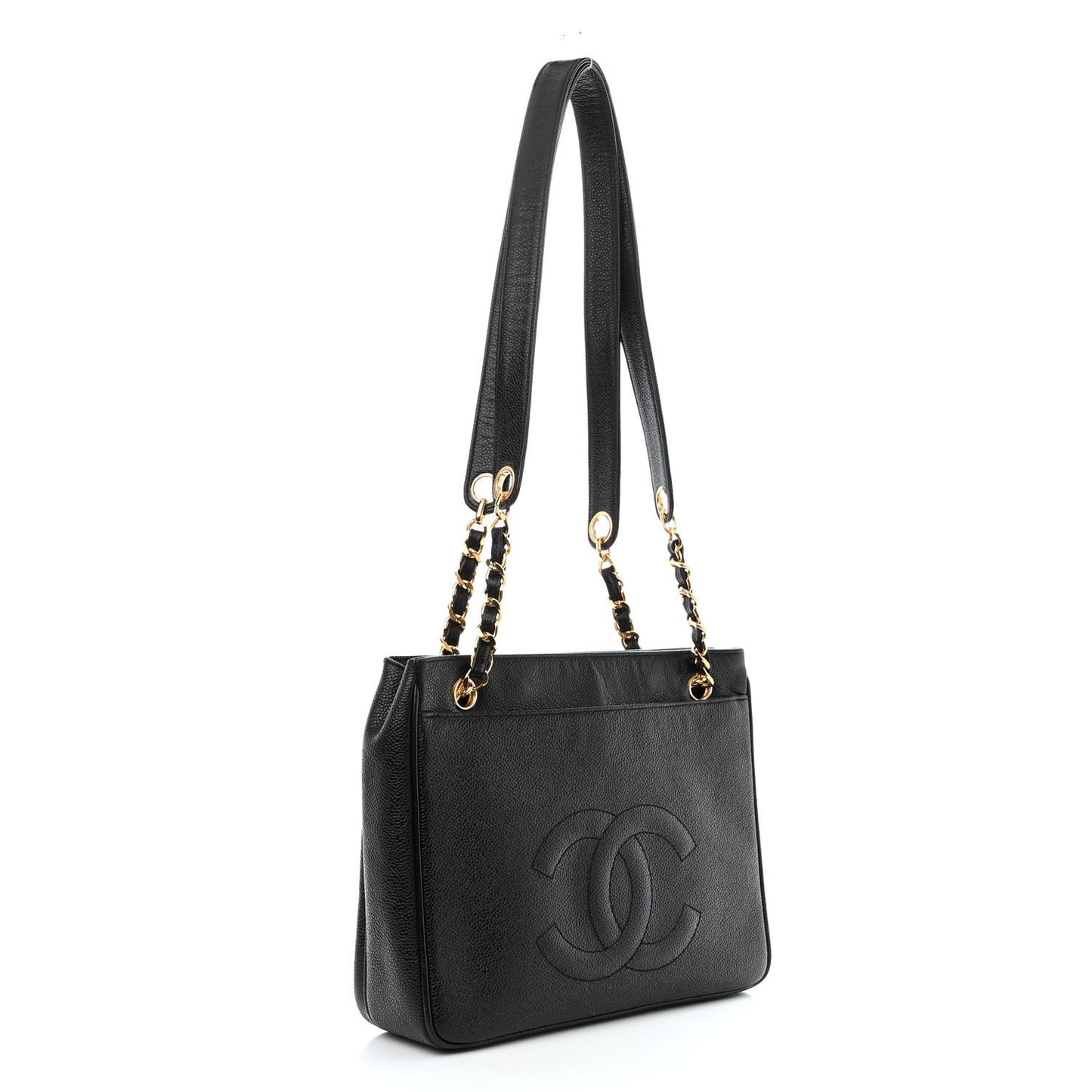 Caviar Flap Shoulder Bag Black