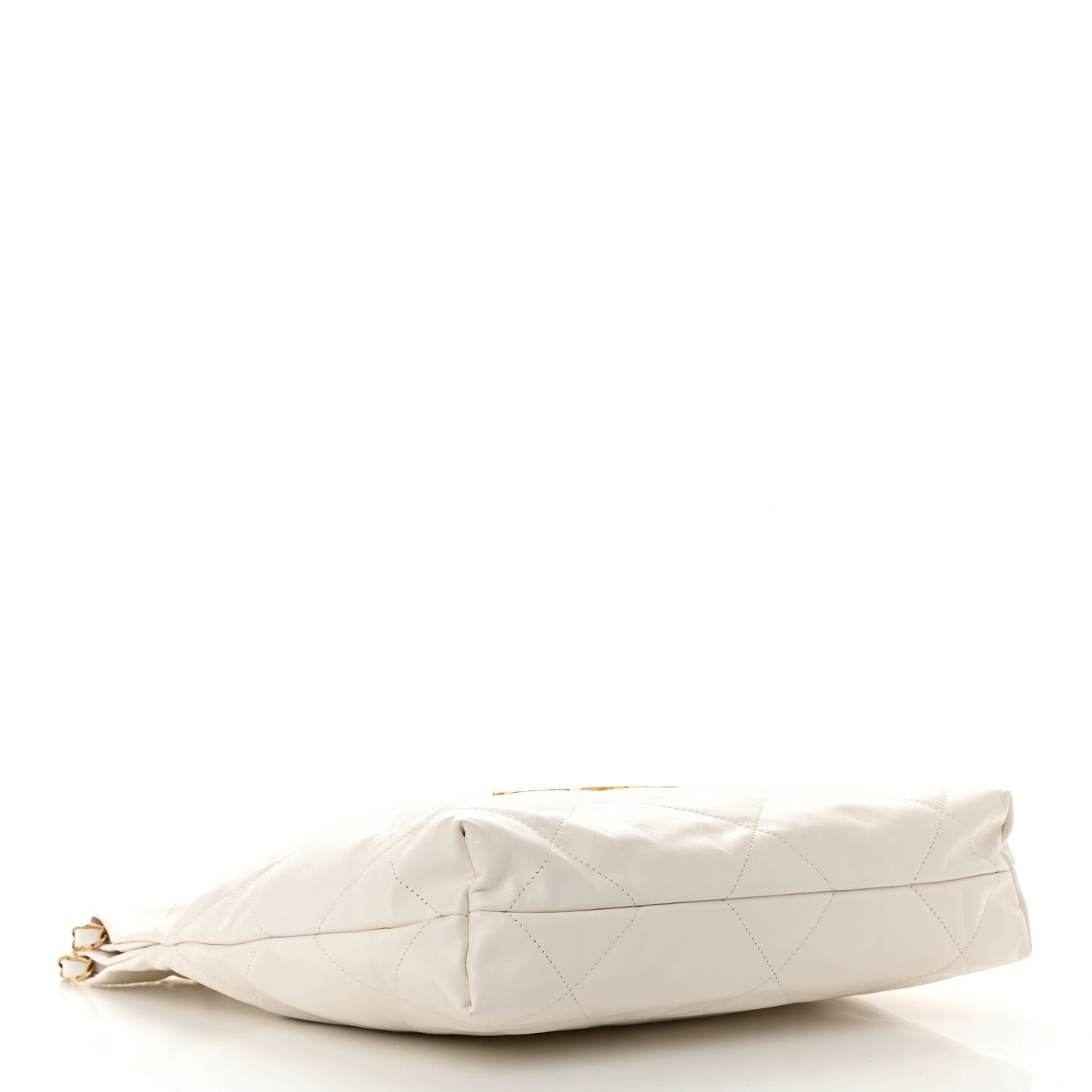 Shiny Calfskin Quilted Small Chanel 22 White