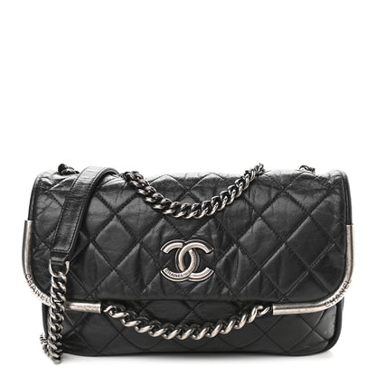 Chanel Glazed Calfskin Quilted Flap Black 1 of 11