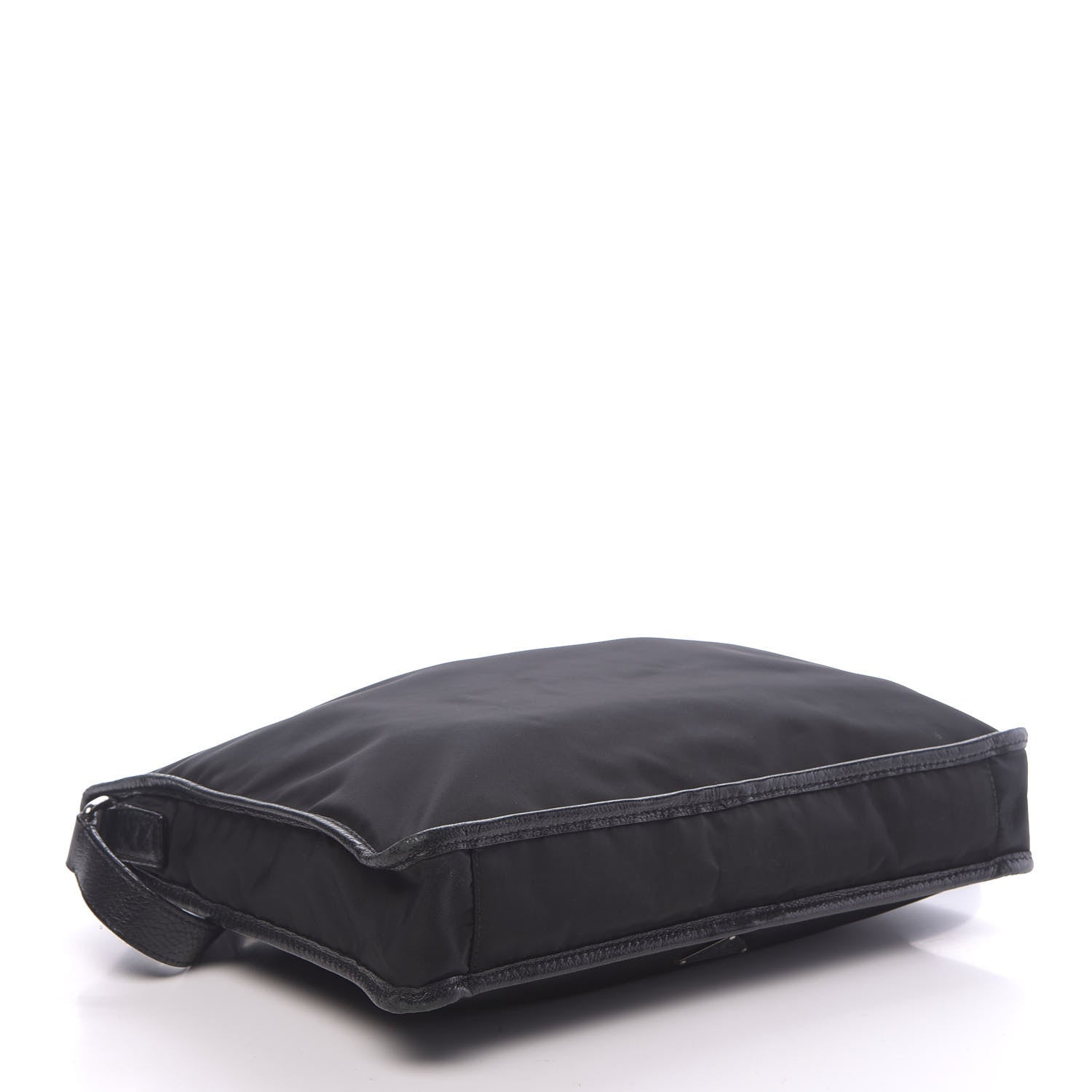 Prada Nylon Flat Messenger Bag Black 4 of 16