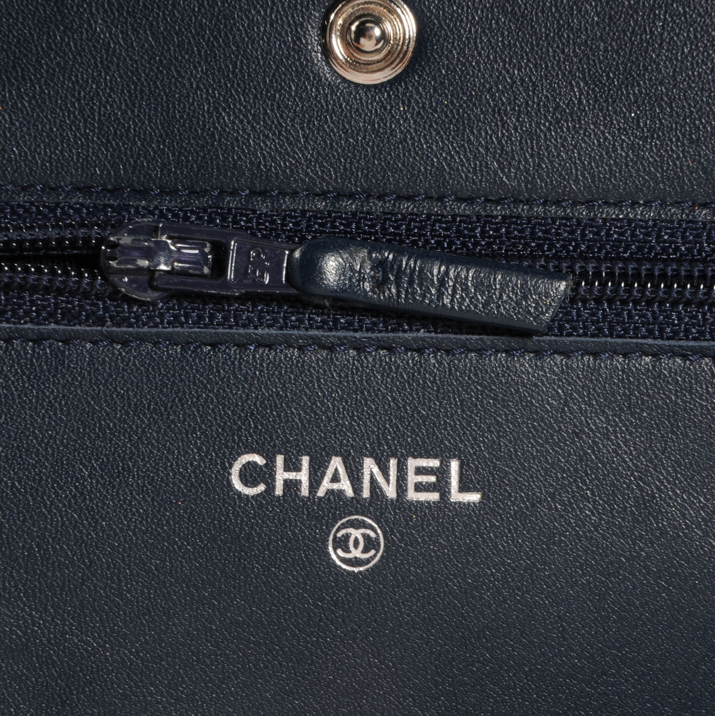 Caviar Timeless CC Wallet on Chain WOC Navy Blue