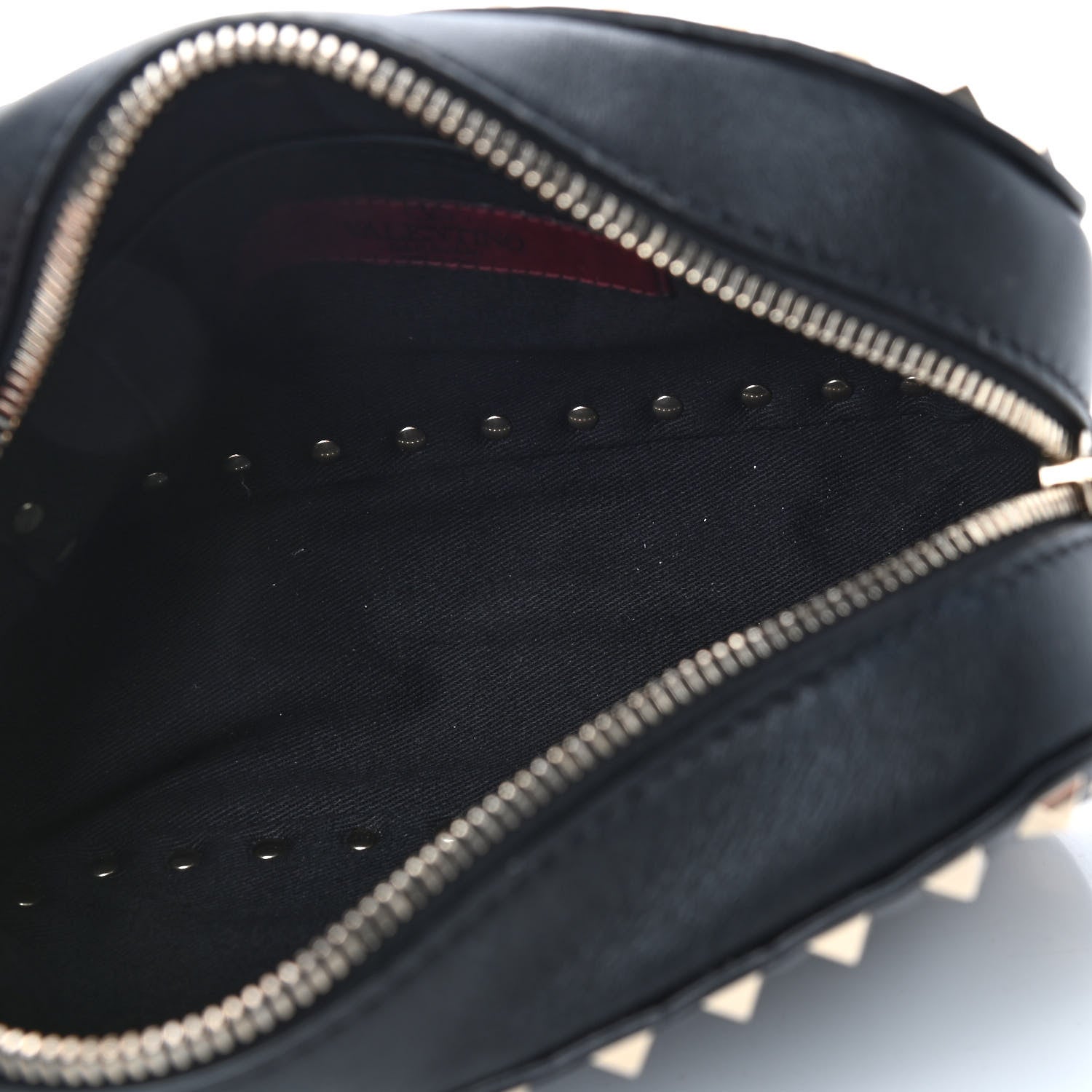 Valentino Garavani Calfskin Rockstud Camera Crossbody Bag Black 5 of 10