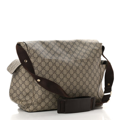 Gucci GG Plus Monogram Messenger Diaper Bag Dark Brown 3 of 9