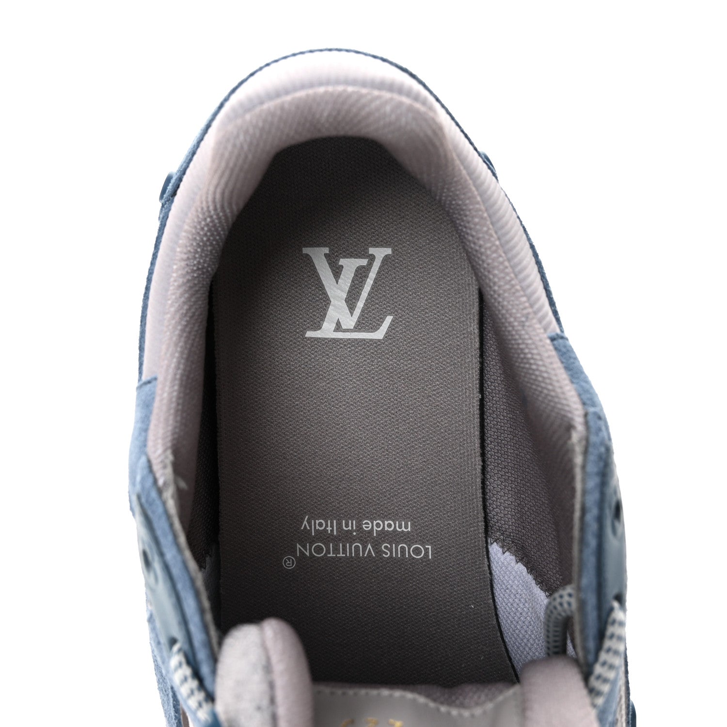 Louis Vuitton Calfskin Suede Womens LV Olympia Sneakers 38 Blue 7 of 10