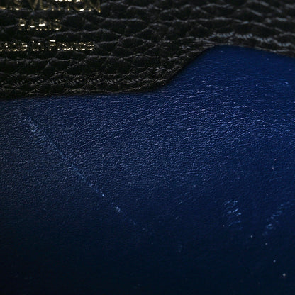 Louis Vuitton Taurillon Flower Capucines PM Black Blue 8 of 9