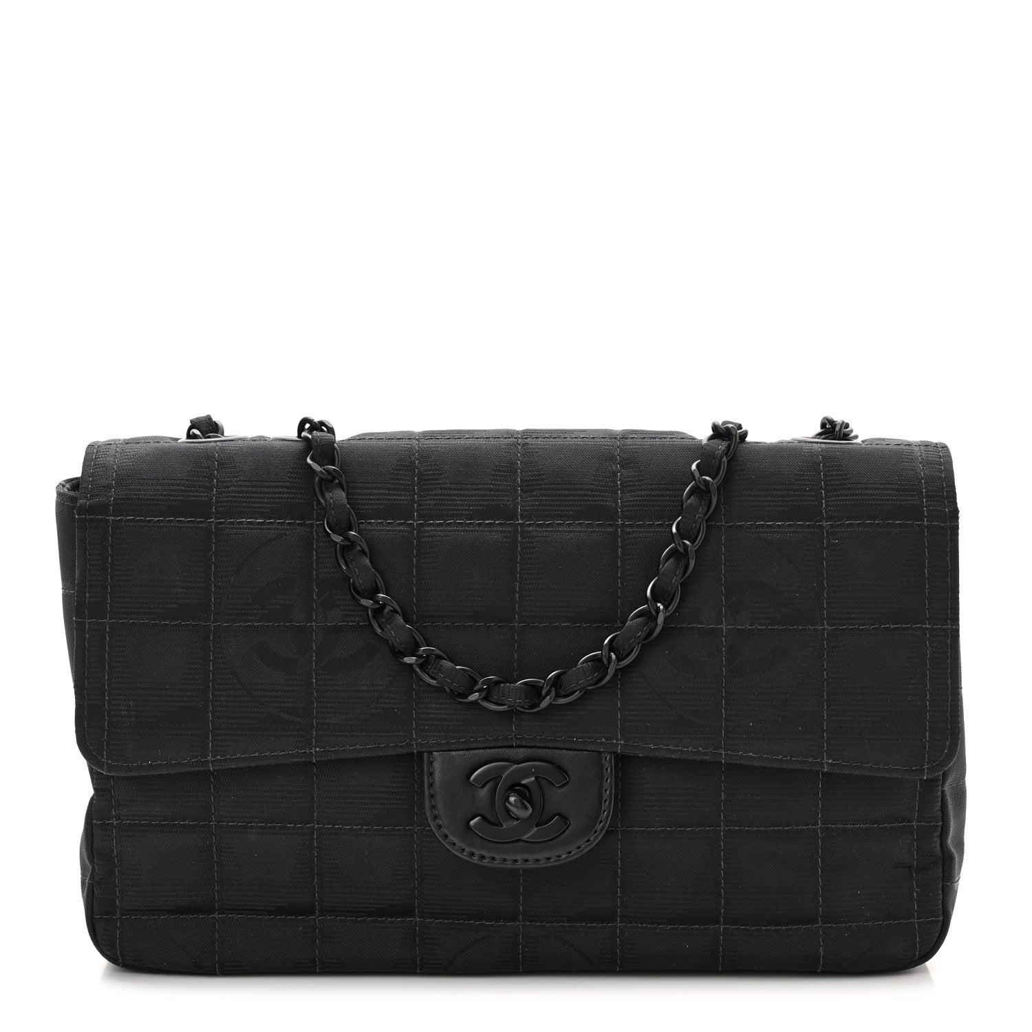 Chanel Nylon Medium Travel Flap Black 1 of 9