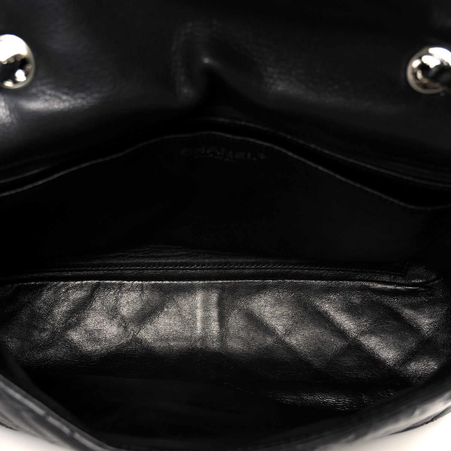 Chanel Washed Caviar Quilted Jumbo Single Flap Black 5 of 11