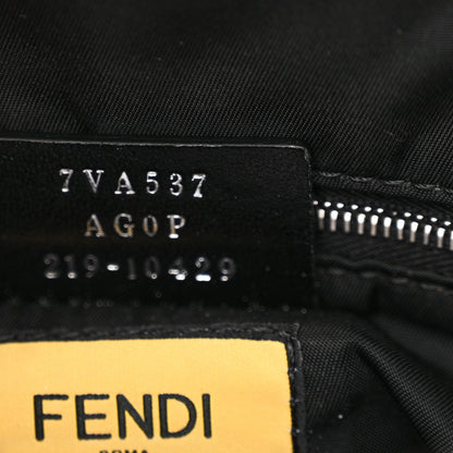 Fendi Econyl Nylon Cuoio Romano Monochrome Medium Baguette Messenger Bag Black 7 of 12