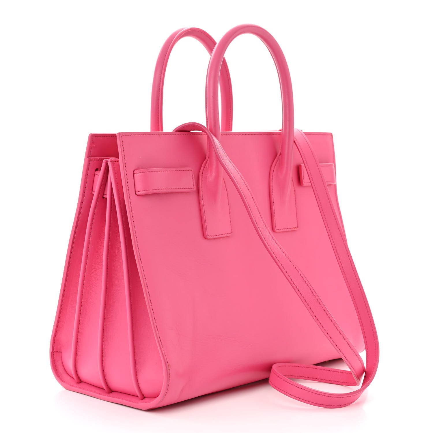 Saint Laurent Calfskin Small Sac De Jour Bubblegum 3 of 17