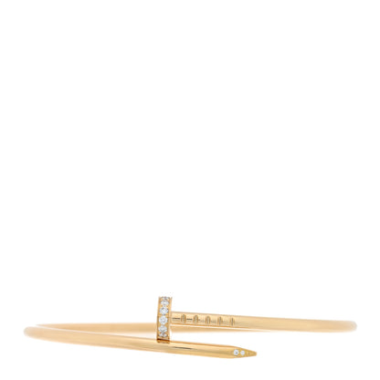 Cartier 18K Yellow Gold Diamond Small Juste Un Clou Bracelet 16 1 of 5