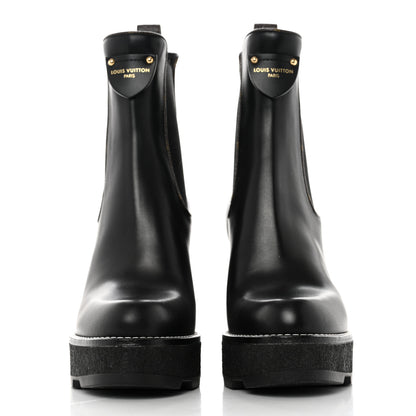 Louis Vuitton LV BEAUBOURG ANKLE BOOT 38 Black 2 of 8