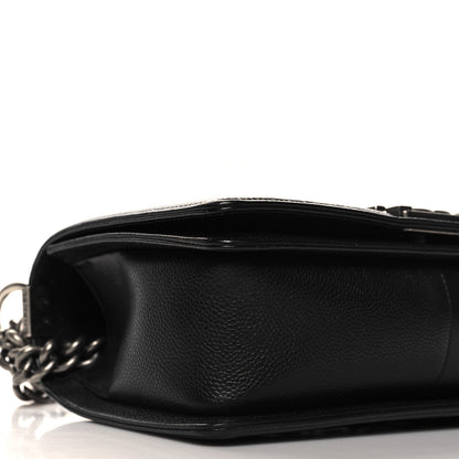 Chanel Caviar Chevron Quilted Medium Boy Flap Black 9 of 11