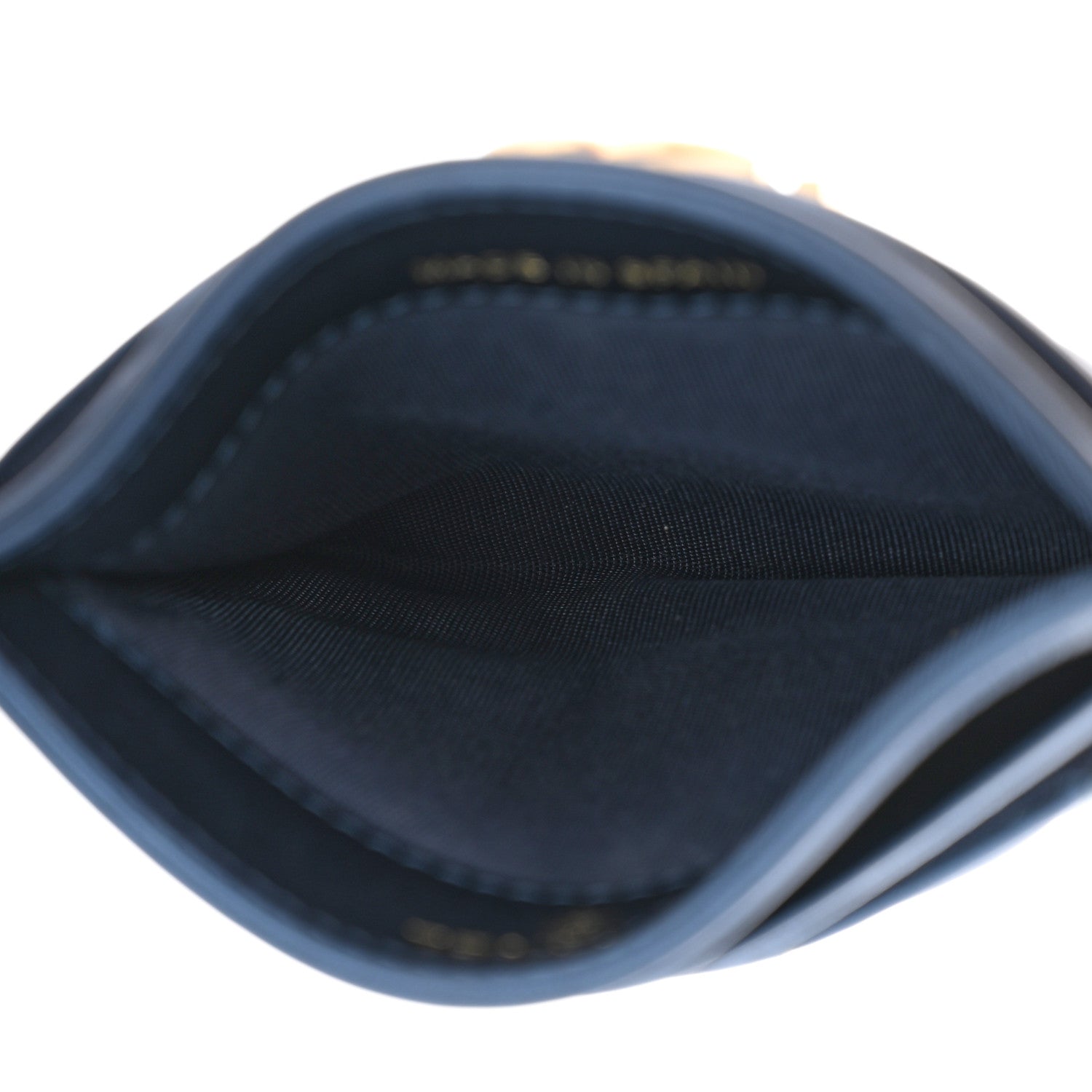 Chanel Metallic Lambskin Quilted Boy Card Holder Navy Blue 5 of 8