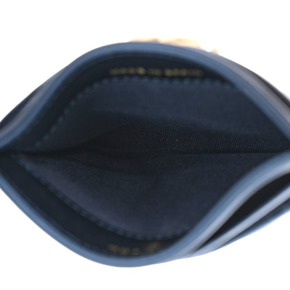 Chanel Metallic Lambskin Quilted Boy Card Holder Navy Blue 5 of 8