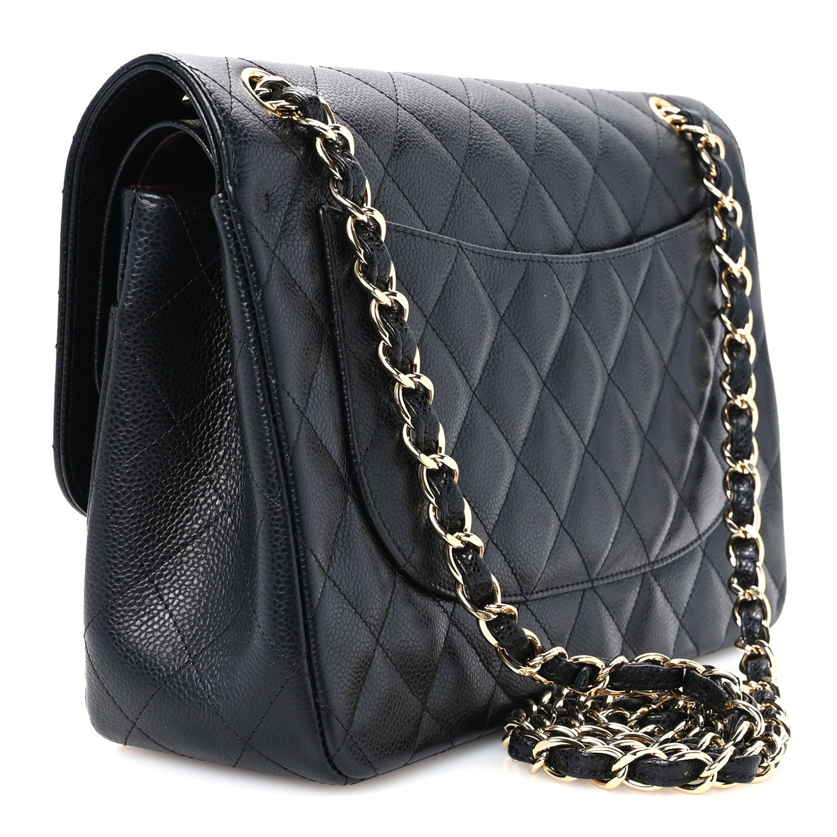 Chanel Caviar Quilted Jumbo Double Flap Black 2 of 11