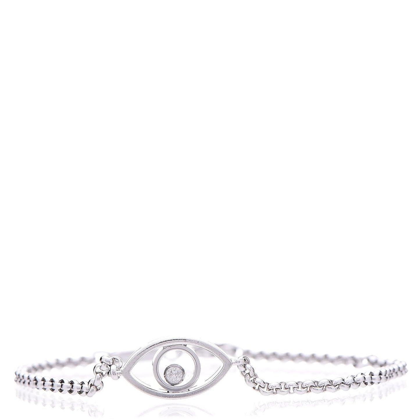18K White Gold Diamond Good Luck Charms Eye Bracelet