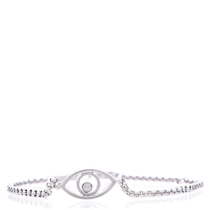 Chopard 18K White Gold Diamond Good Luck Charms Eye Bracelet 1 of 5