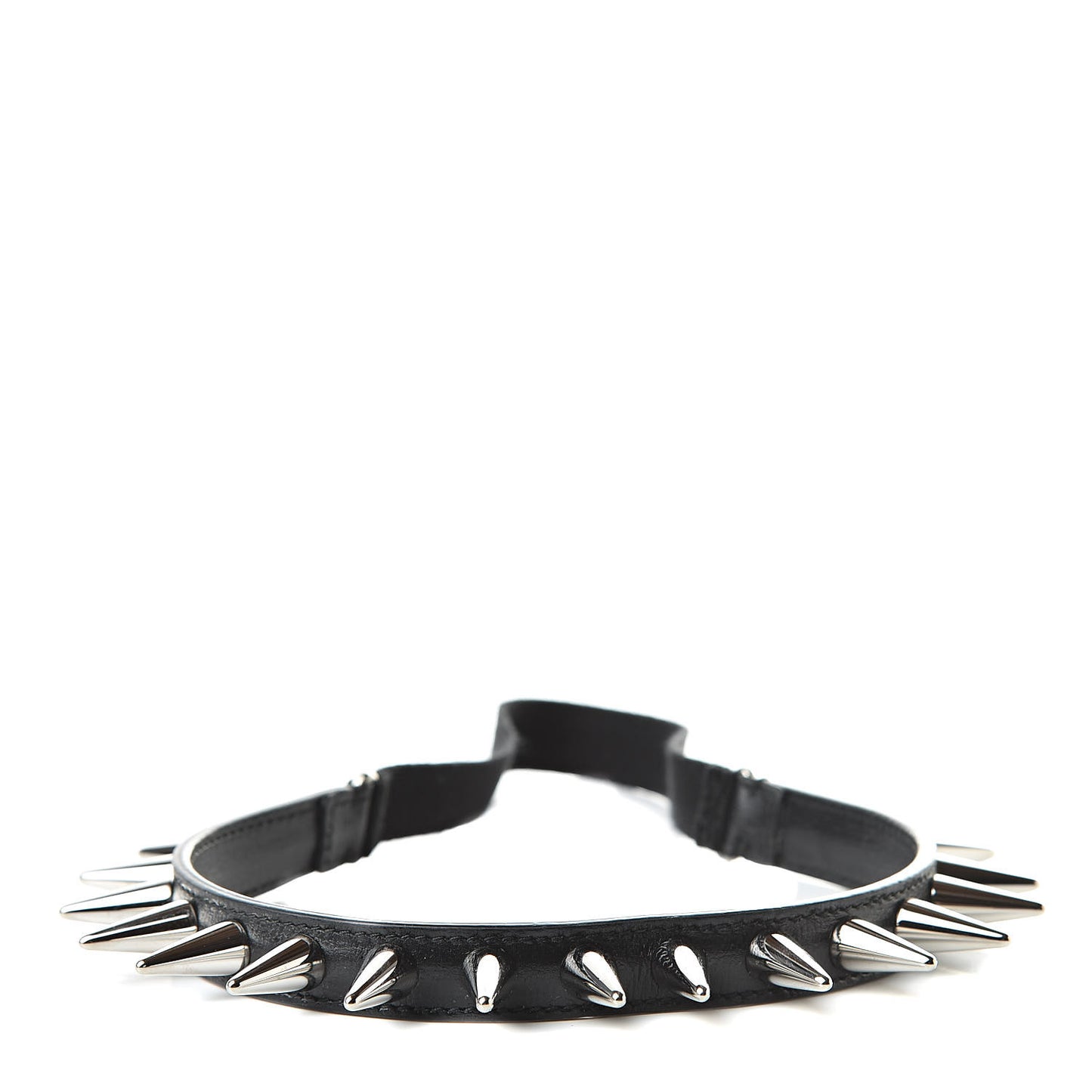 Calfskin Studs Elastic Headband Black