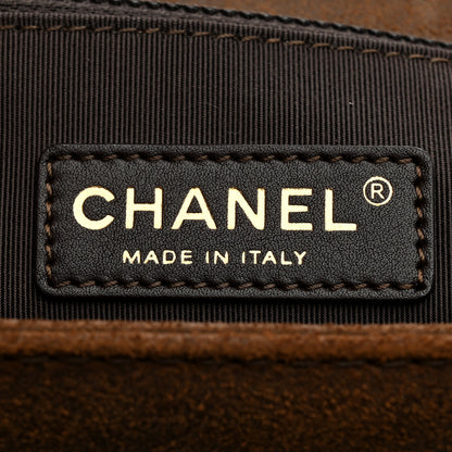 Chanel Aged Calfskin Nubuck Quilted Large Boy Flap Burgundy 6 of 10