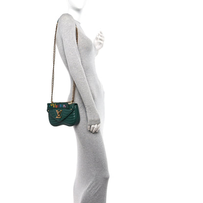 Louis Vuitton Calfskin New Wave Chain PM Emerald 2 of 15