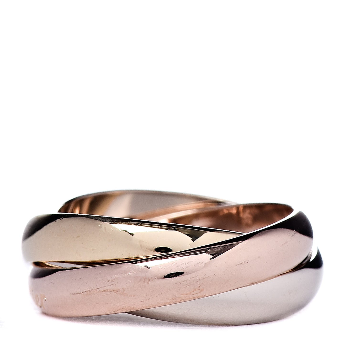 18K Pink Yellow White Gold Classic Les Must De Trinity Ring 51 5.75