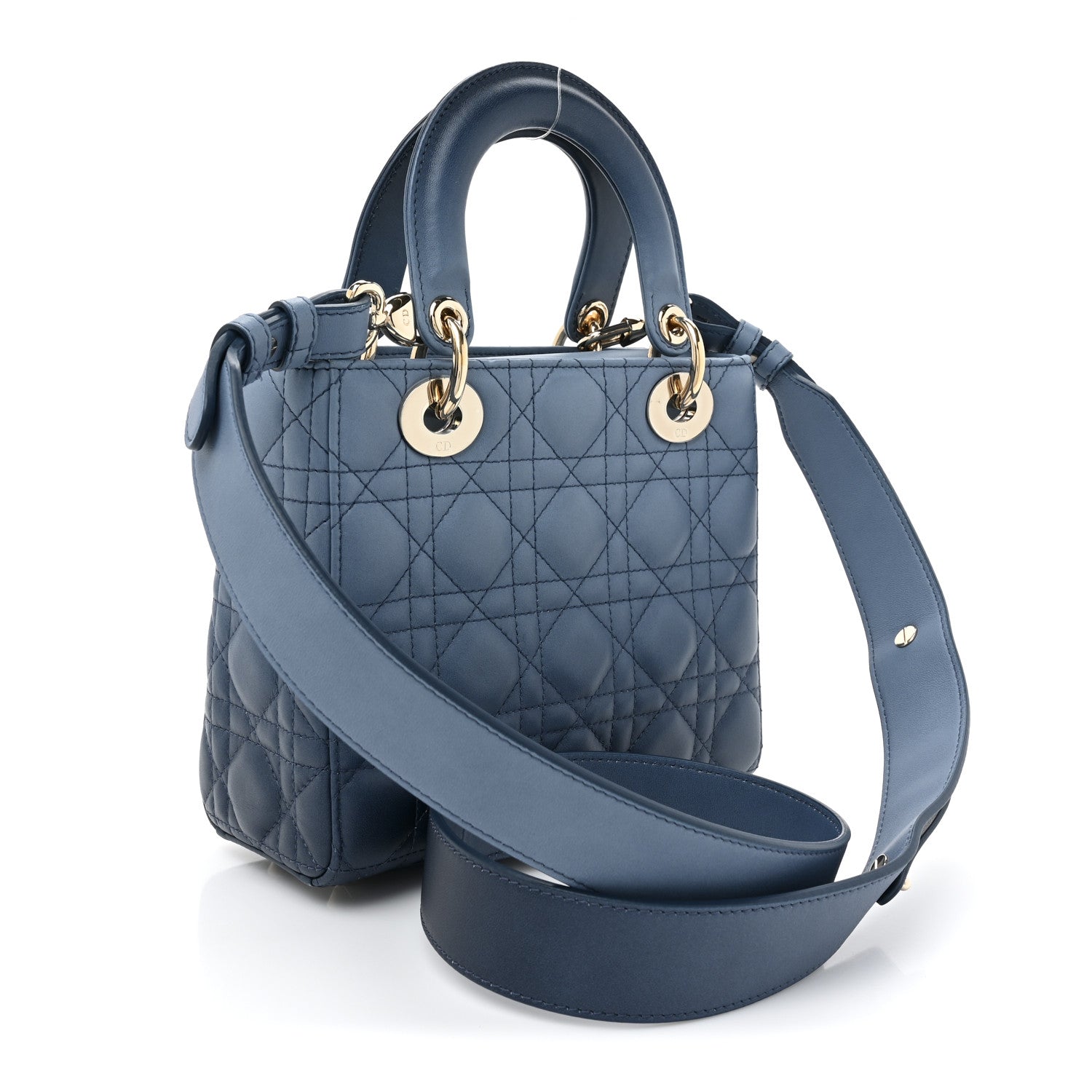 Christian Dior Lambskin Cannage Gradient Small My ABCDior Lady Dior Indigo Blue 3 of 12