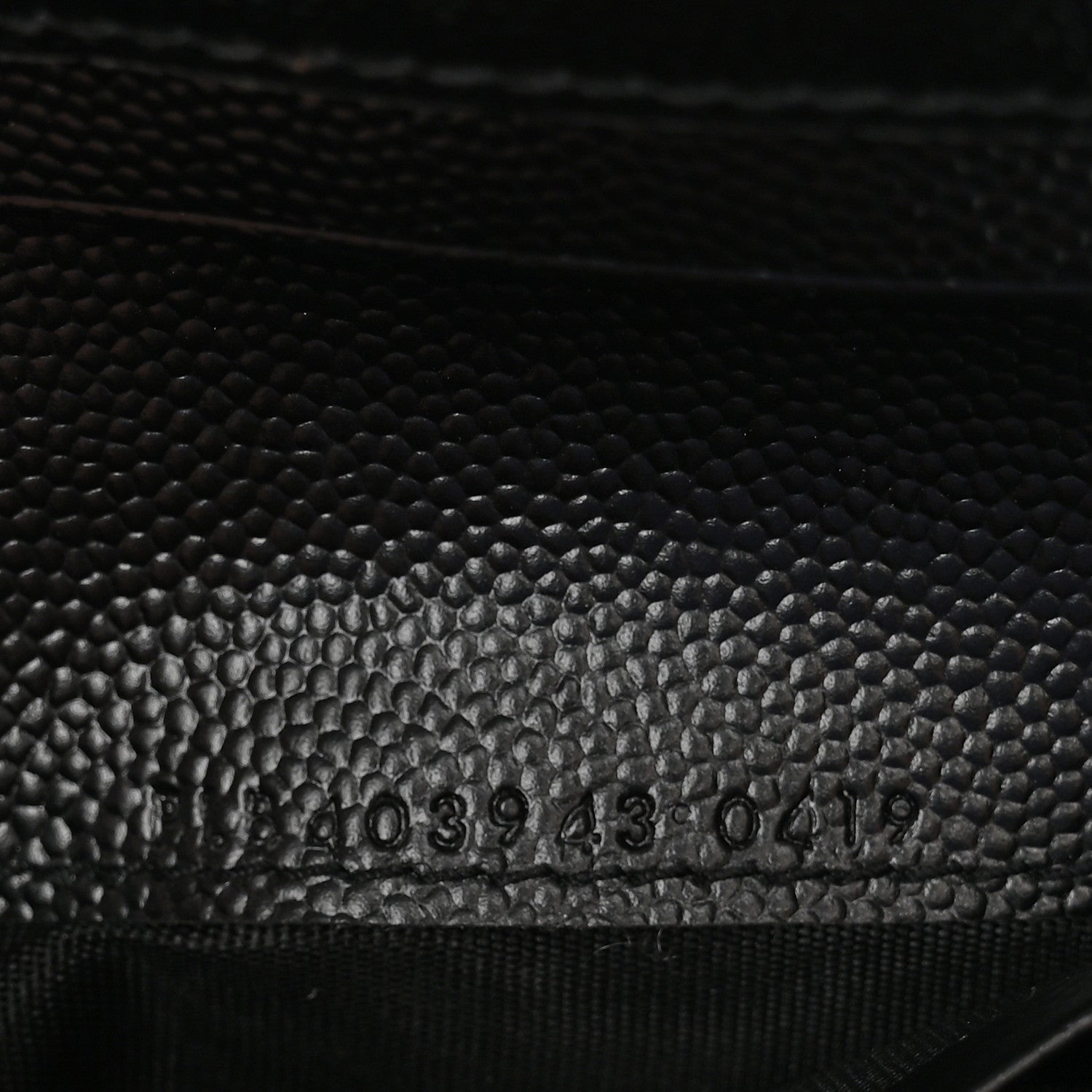Saint Laurent Grain De Poudre Matelasse Chevron Monogram Compact Tri Fold Wallet Black 6 of 11
