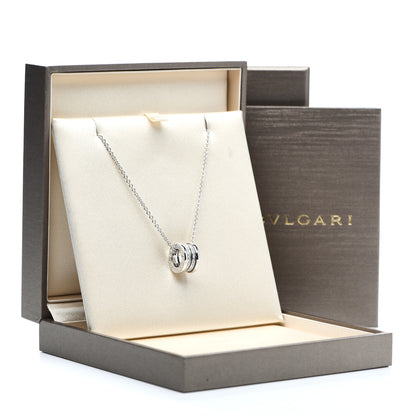 Bulgari 18K White Gold Diamond B.Zero1 Pave Pendant Necklace 7 of 7
