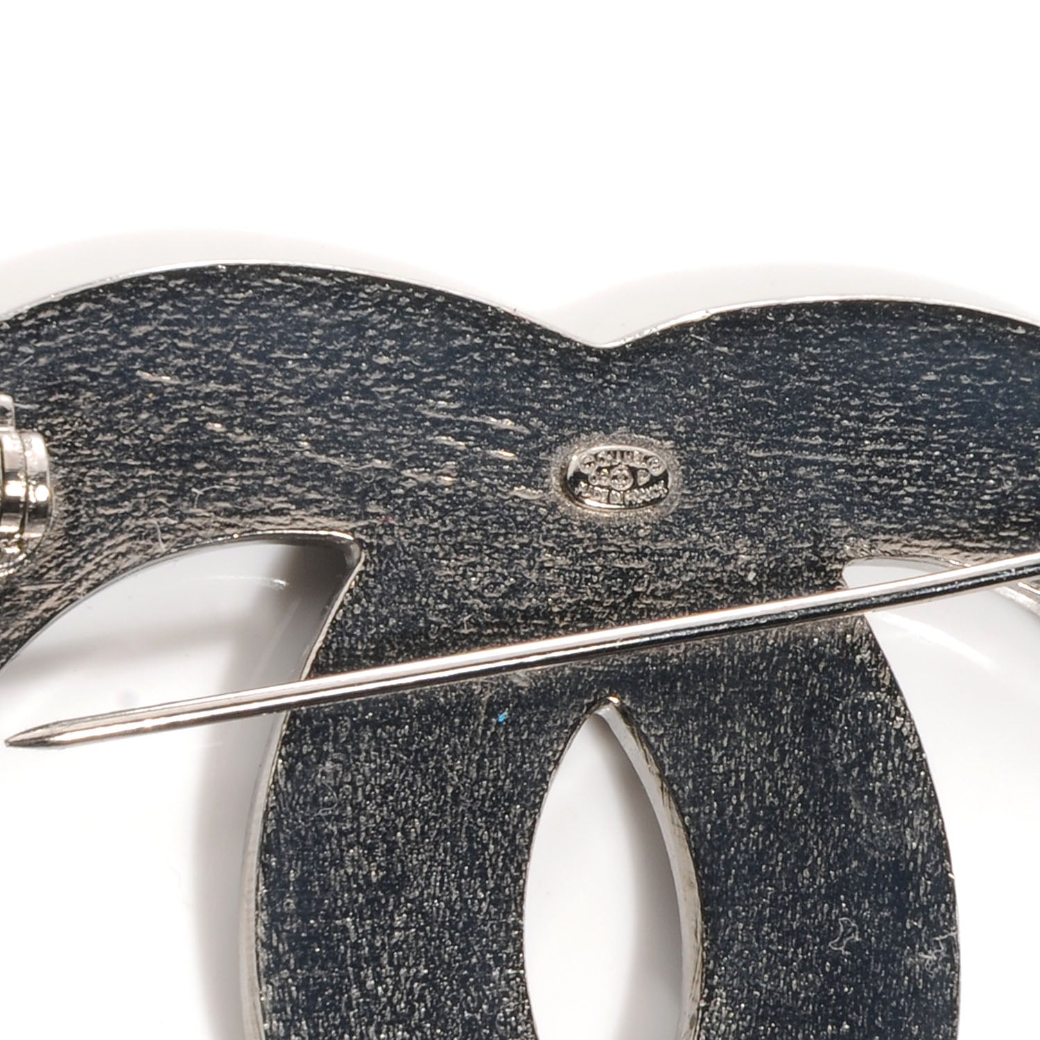Chanel Chain CC Brooch Silver 4 of 4