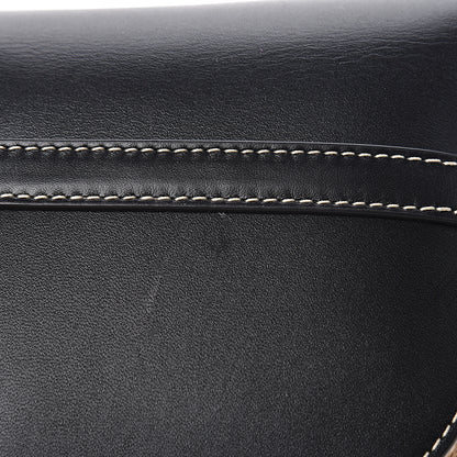 Loewe Calfskin Raffia Mini Gate Crossbody Bag Natural Black 9 of 13
