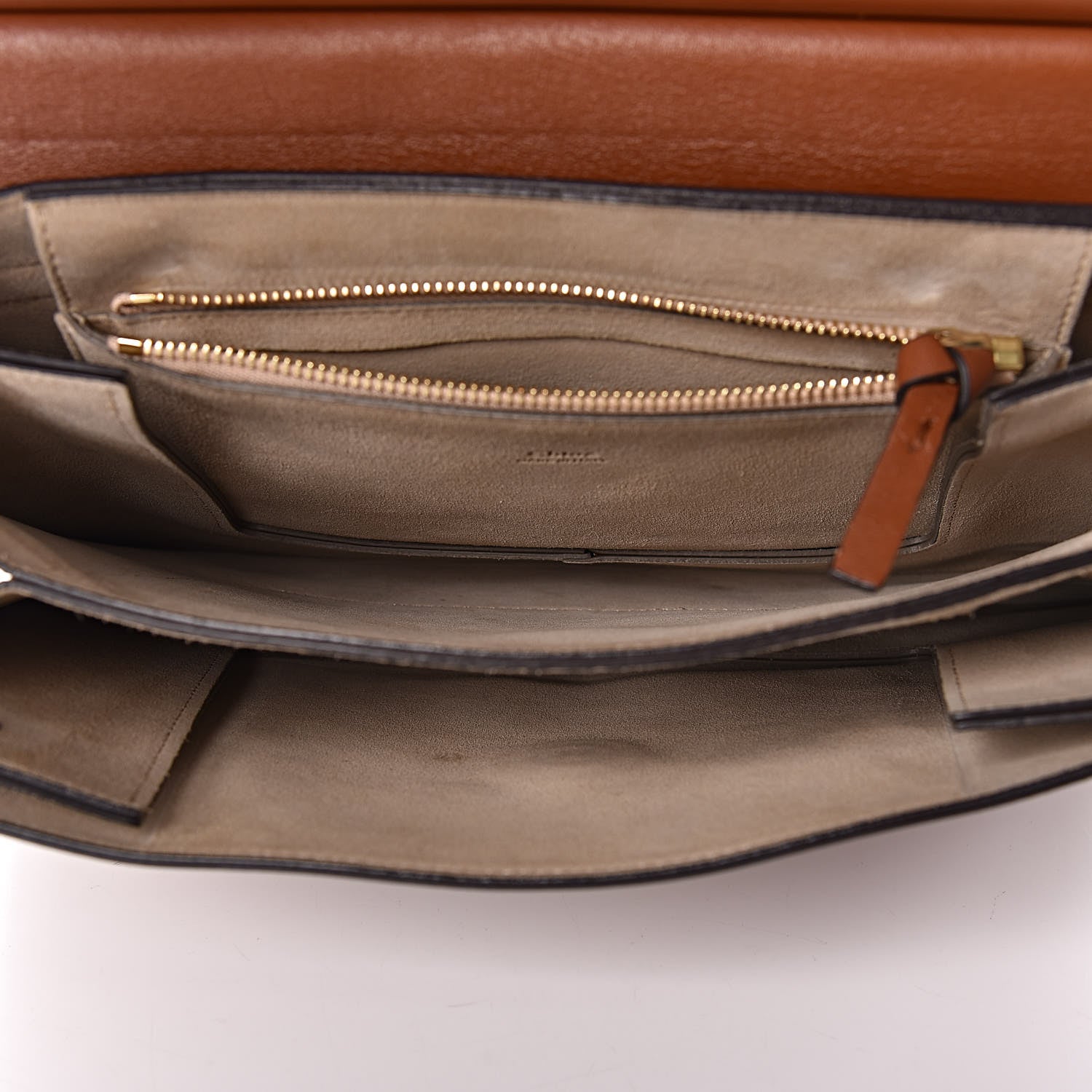 Chloe Suede Calfskin Medium Faye Shoulder Bag Tobacco 7 of 19