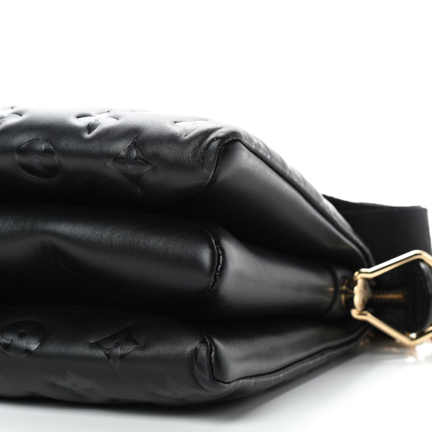 Lambskin Embossed Monogram Coussin PM Black