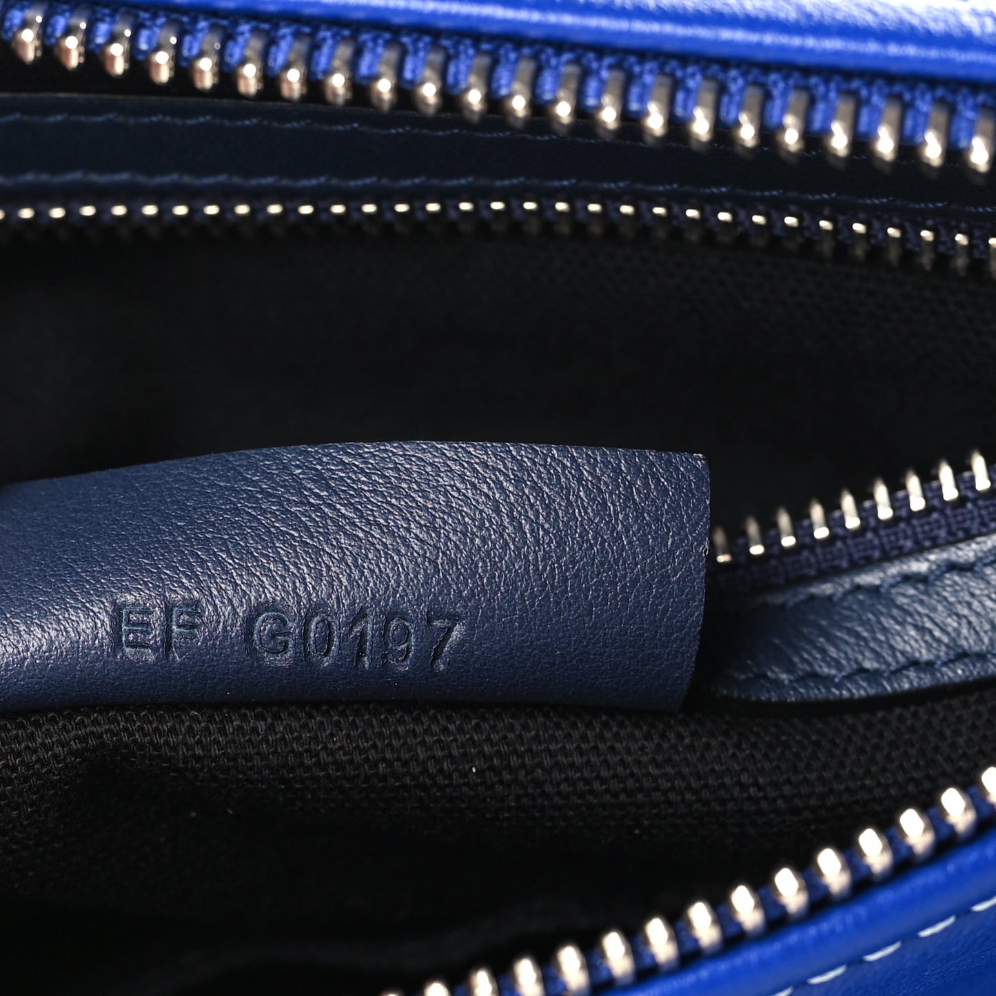 Calfskin Mini Pandora Logo Strap Moroccan Blue
