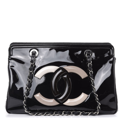 Chanel Vinyl Lipstick Ligne Tote Black 1 of 17