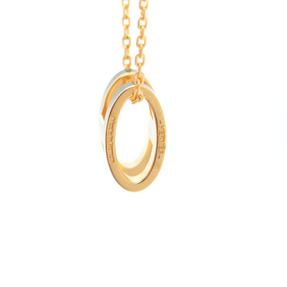 Hermes Lacquered Gold Pop H Pendant Necklace Black 6 of 7
