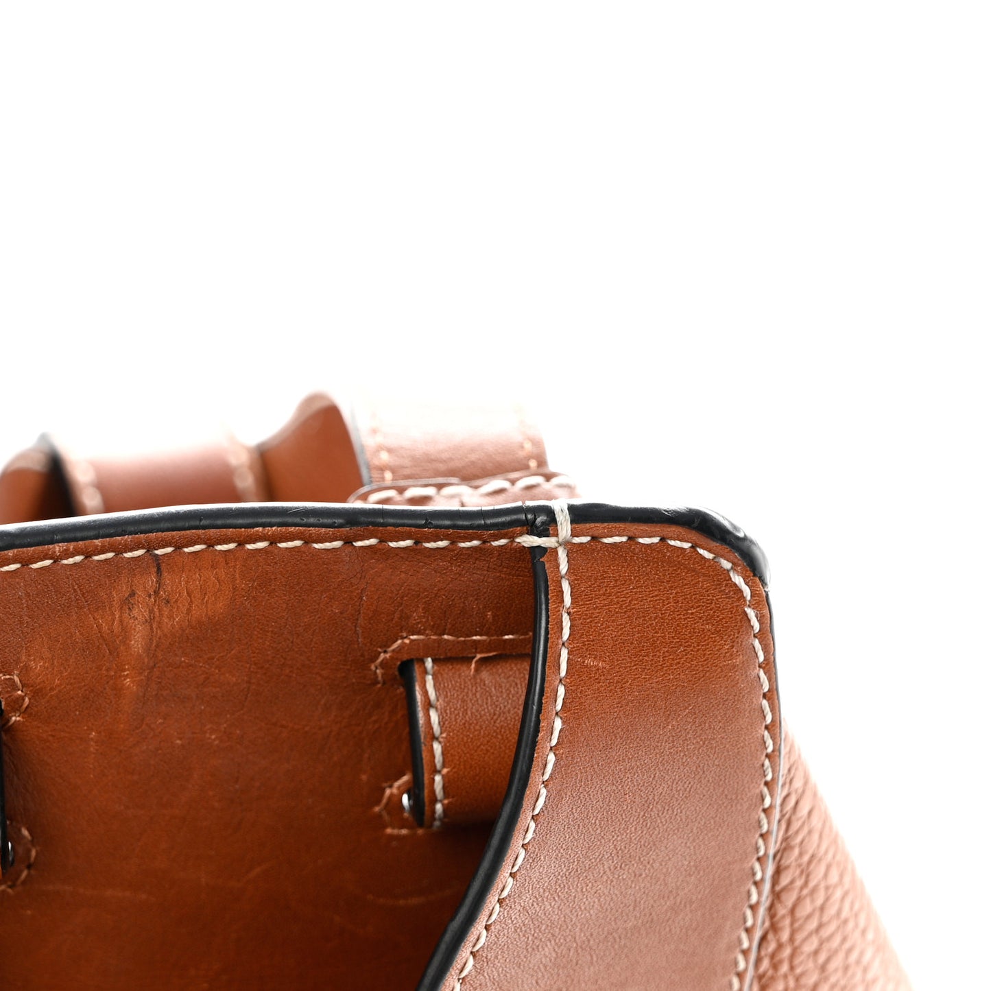 Grained Calfskin Medium Hammock Shoulder Bag Tan