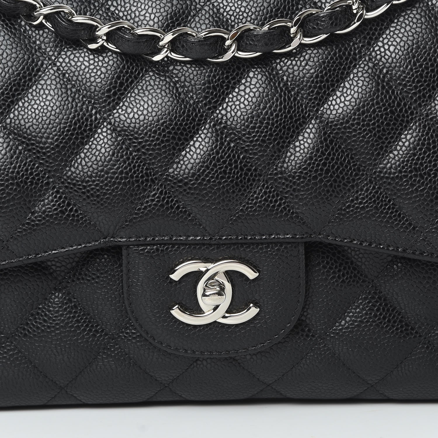Chanel Caviar Quilted Jumbo Double Flap Black 8 of 16