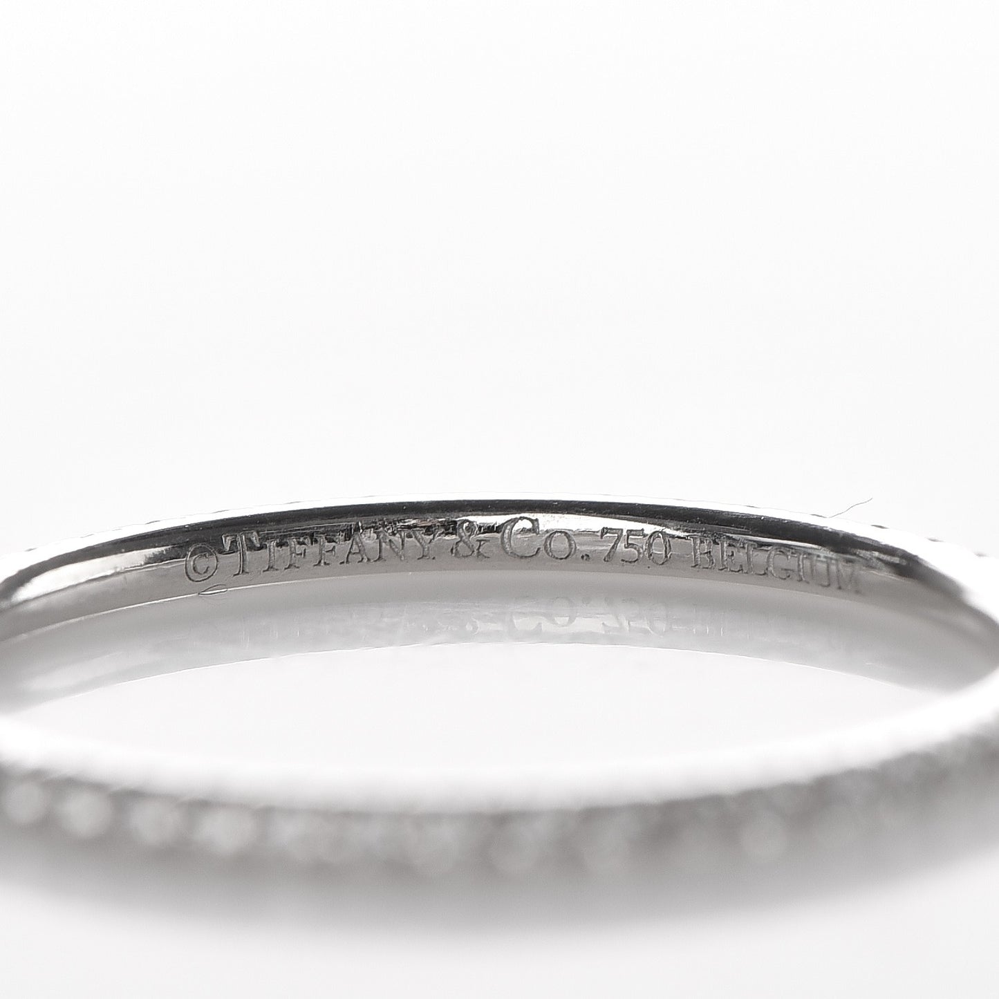 18K White Gold Diamond Metro Ring 60 9.25