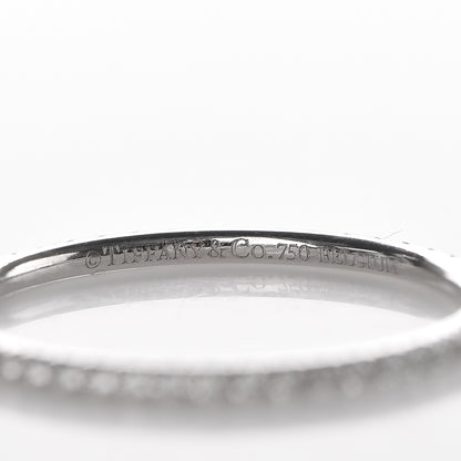 Tiffany 18K White Gold Diamond Metro Ring 60 9.25 3 of 4