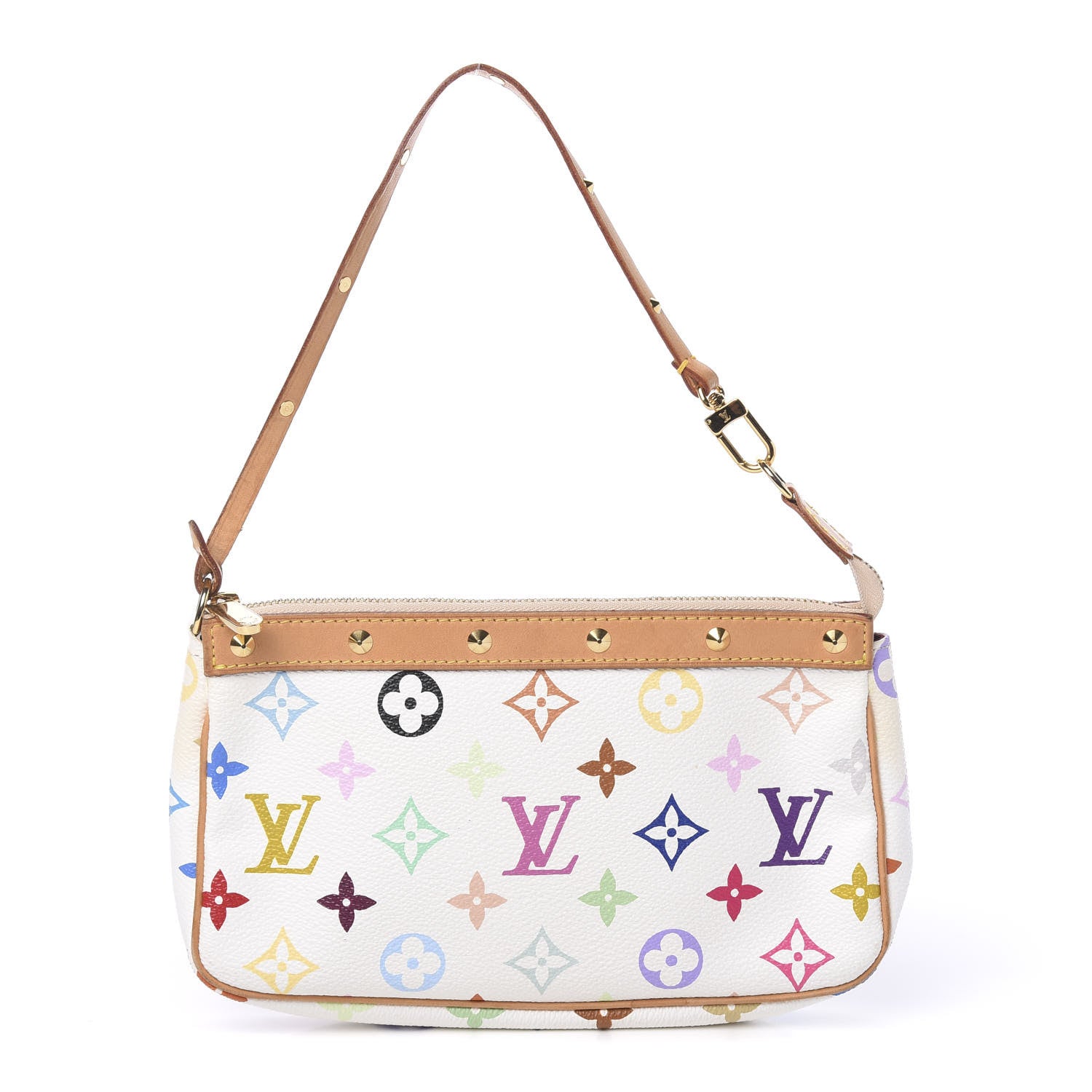 Louis Vuitton Monogram Multicolor Pochette Accessories White 1 of 11