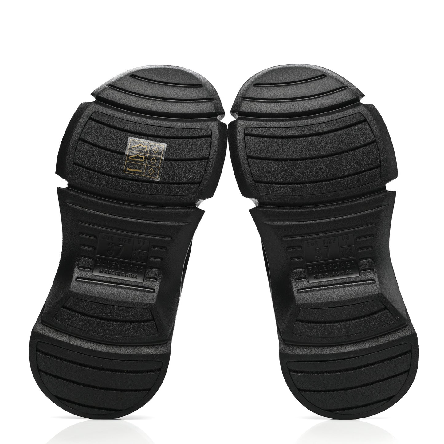 Rubber Womens Mold Slide Sandals 37 Black