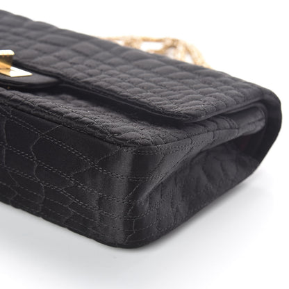 Chanel Satin Coco's Croc 2.55 Reissue 225 Flap Black 8 of 10