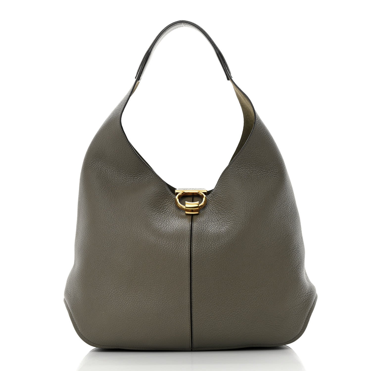 Salvatore Ferragamo Calfskin Margot Hobo Grey 3 of 12