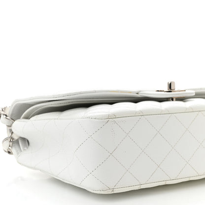 Chanel Caviar Quilted Medium Double Flap White 9 of 10